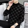 Casual Men's Sweater O-Neck Striped patterns free Slim Fit Letter Knittwea Sweaters Pullover Men Pull Homme Sweaters