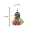 Lustre de lustrato étnico feminino boêmio colorf brinco de borla circular anel de resina geométrica de geme shorring briuring je dhqot