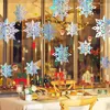 Decorações de Natal 3d Snowflake Star Paper Garlands Tree for Home Year 2023 Noel Xmas Party Decor 2022 Navidad ornamentos