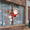 Autocollants de fenêtre extérieure de noël, décorations murales, ornements, pendentif joyeux, décoration pour l'année de la maison