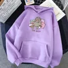 Kvinnors jackor roligt katt hoodie kvinnor mode kawaii koreanska harajuku tröja kvinnliga 90 -talet tecknad klädhuva överdimensionerade flickor 221201