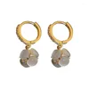 Dingle örhängen oregelbunden opal för kvinnor flicka koreansk mode zirkonbollhänge släpp örhänge boho söt bröllop smycken gåva
