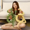 Plush Dolls 1pc 200cm/300cm Giant Snakes Toy Simulation Long Golden Python Stuffed Snake ie Children Boys Gift Home Decoration 221203