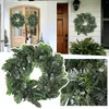 Flores decorativas da porta de natal Decoração simulação Garland Plant Posting Tortoise Back Star Bud grinalds com fita