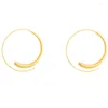 Hoop Earrings Gold Color Trend HipHop Circle Earring For Women Girls Party Wedding Korean Style Fashion Jewelry Eh697