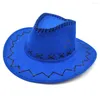 Berets Cowboy Hat Boys Girls Western Party Costumes Casual Knight Cap Adjustable Sunshade Prints Vintage Retro Wide Brim Cowgirl