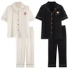 vêtements de maison Vêtements de nuit en coton mignon pour femmes hommes pyjamas ensembles shorts manches toppantalon costume pyjamas maison vêtements amoureux dessin animé vêtements de nuit 221202