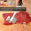 Meat Tenderizer Mallet Sturdy Beef Lamb Minced Home Kitchen Stainless Steel Steak Hammer Pounders Softener Meat Hammer CPA4477 ss1203