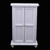 Kitchens Play Food 1 12 Dollhouse Miniature Furniture White Wooden Wardrobe Cabinet Realistic Model Home Display European Style 221202