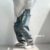 Pantaloni da uomo Hip Hop Jeans stampati grafici da uomo Pantaloni moda autunno donna Casual oversize coreano Streetwear uomo