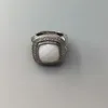Vintage 925 Sterling zilveren ringen voor vrouwen Fijn Jeemery 11mm Wit Agate Ring Verjaardagsfeestje Gift