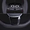 Customized Car Steering Wheel Cover Carbon fiber Leather For Hyundai Elantra 4 2019 2018 2017 2016 Ioniq 2017-2019 Accessories