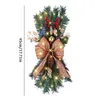 Decorative Flowers Cordless Prelit Stairway Trim Garlands Christmas Wreaths For Front Door Holiday Wall Window Hanging Ornaments Indoor Home