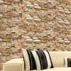 Outros adesivos decorativos 10pcs 3d Wall Auto -obesso Adesivo de tijolos Padrão de mármore Pvc Paper à prova d'água à prova de umidade para a decoração da casa da sala de estar 221203