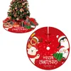 Christmas Decorations 1PC 90cm Tree Skirt Apron Ornament Mat Xmas Party Home Decoration Red Merry Navidad Suplies