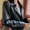 Femmes en cuir noir PU vestes pour femmes vêtements veste décontractée coréen moto chaud femme manteau Casaca Para Mujer Zm