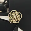 Złota biżuteria moda damska perła projektant broszka dla kobiet luksusowe akcesoria do sukni damskie napierśnik Brosche prezent 22120302CZ