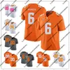 American College Football Wear Custom Tennessee 자원 봉사자 #6 Alvin Kamara 16 Peyton Manning 1 Jason Witten 14 Eric Berry 2019 NCAA Football Vols Jersey Orange Grey W