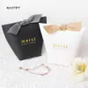 Gift Wrap RMTPT 50pcs/lot Upscale Black White Kraft Papel "Merci" Box Wedding Favors Candy Bag Package Birthday Party Favor Boxes 221202