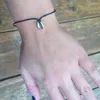 Ankjes gevlochten zwarte touwschaalarmband voor vrouwen en man handgemaakte anklet instelbare vintage enkel Boheemse sieradencadeau