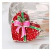 Spille Spille Stile Europeo E Americano Cristallo Bowknot Cuore Spille Di Natale Spilla Per Le Donne Drop Delivery Jewelry Dhbdo