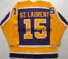 Jersey de hóquei Amarelo e roxo Versão vintage Jerseys 99 Gretzky 16 Dionne 19 Goring 20 Robitaille 30 Vachon CCM Ice Hocke