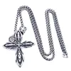 Nouveaux pétales Zircon croix titane pendentif collier hommes mode personnalité Hip Hop rétro longue chandail chaîne accessoires