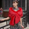 Women's Fur Faux Bridal Shawl Wedding Cape Cloaks Coat For Evening Party Solid Collar Warm Scarf 221202