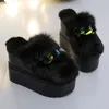 Slipper S Slippersplatform Boots Wedge Sneakers Chunky Shoe Winter Fur Plush Za Ins Fashion ökade 221203