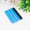 car vinyl film wrapping tools Scraper squeegee with felt soft edge wall paper scraper mobile screen protector install Care Cleaning tool Blue color