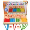 Blocos Figura Contagem Varas Educação Brinquedos de Madeira Bloco de Inteligência para Construção Montessori Caixa Matemática Presente para Crianças 221203