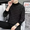 Casual Men's Sweater O-Neck Striped patterns free Slim Fit Letter Knittwea Sweaters Pullover Men Pull Homme Sweaters