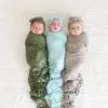Infant Baby Swaddle Wrap Blanket Wraps Blankets Nursery Bedding Babies Wrapped Cloth With Headband Hat 3pcs/set
