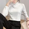 Women's Blouses Women Blouse Solid Color Half Turtleneck Long Sleeve Pullover Autumn Slim Bottoming Shirt Streetwear Blusas Mujer De Moda