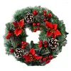 Decorative Flowers Artificial Christmas Wreath Ornament Door Decorations For Indoor & Outdoor Windows Porch