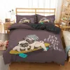 Set di biancheria da letto Cartoon Pug Dog Set copripiumino Cute Theme King Queen Size Soft Comforter per bambini Biancheria da letto in poliestere 221206