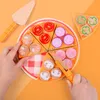 Other Toys 27pcs Pizza Wooden Toys Food Cooking Simulation Tableware Children Kitchen Pretend Play Toy Fruit Vegetable with Tableware 221202