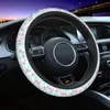 Steering Wheel Covers Tropical Plants Flamingo Bird Seamless Pattern Cover For Car Protector 37-38cm Auto Accessories