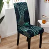 Chair Covers 1 Piece Spandex Dining Room Universal Floral Ptinted Elastic Cover Weddings Banquet Decor Housse De Chaise