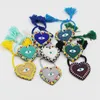 Bracelets de charme Moda em forma de coração Bracelete de contas de arroz embutido contas coloridas estilo étnico de luxo 864