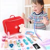 Kitchens Play Food Kids Wooden Pretend Doctor Educational Toys Role ing Toy for Children Simulation Medicine Chest Set 221202