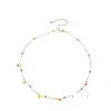 Chokers Mode Frauen Halsketten Einfache Boho Colorf Runde Perlen Goldkette Reisperle Anhänger Charms Legierung Halskette Schmuck Für Mädchen Dhqey