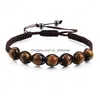 Beaded Tibetan Buddhist Rope Chakra Beads Bracelet Men Tiger Eye Stone Adjustable For Women Jewelry Friend Gift Drop Delivery Bracele Dh84K