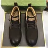 2023 Designer classique de luxe haut haut bottes décontractées G famille hommes 100% cuir protection contre le froid modèle de mode chaussures hiver hommes antidérapant imperméable bottes à fond épais