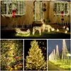 Strängar 10m 100 LED utomhus solträdgårdslampor Vattentät koppartråd Garland Fairy för Festival Christmas Party Decoration