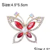 Pins Brooches Butterfly Insect Pins Woman Luxury Exquisite Wedding Pearl Rhinestone Brooch Sparkling Clothing Accessories Drop Deli Dh6Wg