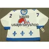 #27 RON HEXTALL Quebec Nordiques 1992 CCM Vintage Home Hockey Jersey or custom any name or number retro Jersey