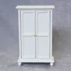 K￶k spelar mat 1 12 dockhus miniatyr m￶bler vit tr￤ garderob sk￥p realistiska modell hem display europeisk stil 221202