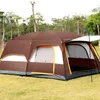 Tendas e abrigos 320x220x195cm Tenda de dois quartos Oversize para 5-8 pessoas de lazer Camping Double-Plies de espessura Fam￭lia ao ar livre ￠ prova de chuva 221203