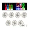 Nieuwheid verlichting 6 cm LED -flesstickers Coasters Licht 4leds sticker knipperende lichten voor vakantiefeest Bar Huisgebruik Drop levering Li otlym